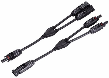 1 Pair 2Y Solar Panels Parallel Connection Connector Branch 1 To 2 Type Male & Female Solar System Terminals Accessories