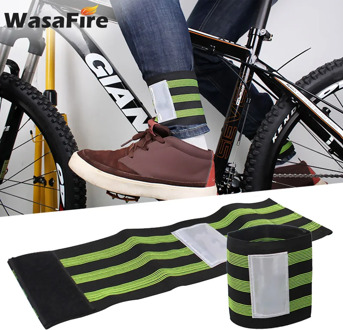 1 Pair Cycling Trouser Bandage Road Mountain Bike Pants Band Leg Strap Bike Adjustable Riding Night Warning Equipment