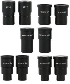 1 Pair Eyepieces WF5X WF10X WF15X WF20X WF25X WF30X Wide Field Mounting Size 30mm Microscope Accessorie For Stereo Microscope
