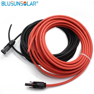 1 Pair M/F Solar Cable Connector Solar PV Cable Copper Wire with Connector Extension Cable 6/4/2.5 mm2 10/12/14 AWG