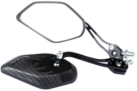 1 Pair Mountain Bike Rearview Mirror 3k Carbon Pattern Reflective Safety Mirror X85