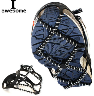 1 Pair Non-slip Crampons Ice Grip ice snow route camping Outdoor Sports Shoe Cover Walk Traction Cleats ice Crampon Shoe Covers