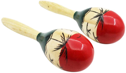1 Pair Of Wooden Large Maracas Rumba Shakers Rattles Sand Hammer Percussion Instrument Musical Toy For Kid Children Party Games