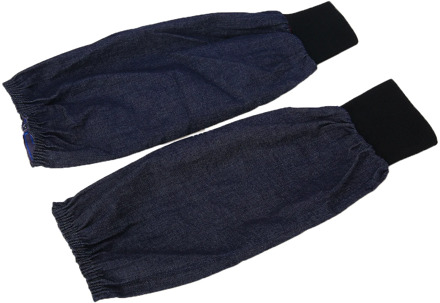 1 Pair Portable Welding Arm Sleeves Denim Working Sleeves Cut Resistant Heat Protection Welder Hand Arm Protective Sleeves