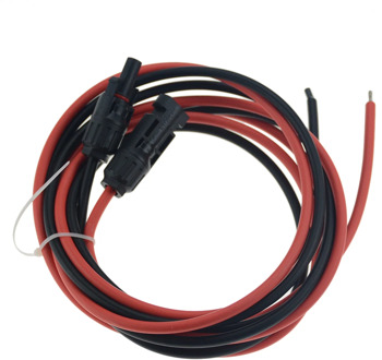 1 Pair Solar Panel Extension Cable Copper Wire Black and Red with MC4 Connector Solar PV Cable 6/4/2.5 mm2 10AWG 12AWG 14AWG