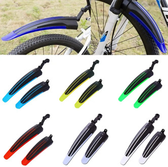 1 Pair Stylish MTB Bicycle Front Rear Mudguard Mountain Bike Plastic Fenders Set