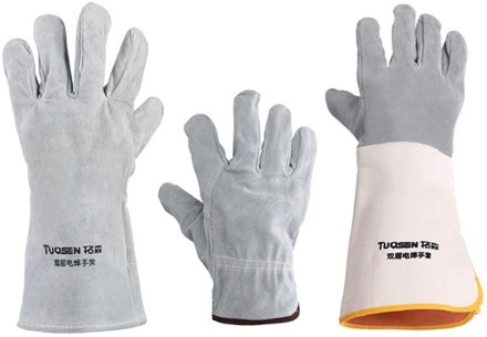 1 pair TIG Welding Gloves Soft Sensitive Gloves Single/double layer Cowhide Cuff High Quality Welding Gloves