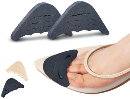 1 Pair Women High Heel Half Forefoot Insert Toe Plug Cushion Pain Relief Protector Big Shoes Toe Front Filler Adjustment