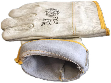 1 Pair Working Gloves Cowhide Leather Insulation Welder Welding Gloves Safety Protective Garden Sports Wear-resisting Gloves NEW