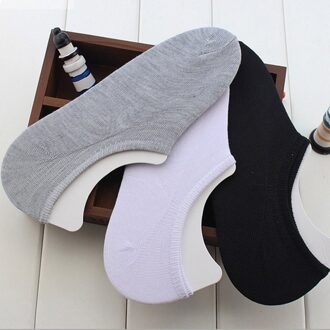 1 Pairs Man Boot Sok Dunne Ondiepe Mond Onzichtbare Korte Katoenen Sokken Cashmare Boot Sport Fietsen Anti-Slip Sokken meias grijs