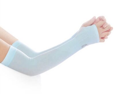 1 Pairs Unisex Arm Cooling Mouwen Uv Bescherming Arm Mouwen Voor Mannen & Vrouwen, Voor Hardlopen, Fietsen, wandelen, Golf blauw