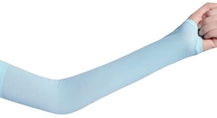 1 Pairs Unisex Cooling Arm Sleeves Cover Fietsen Running Uv Zon Outdoor Vrouwen Nylon Cool Arm Mouwen Voor Verbergen tattoos blauw