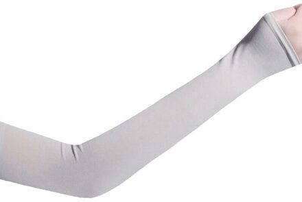 1 Pairs Unisex Cooling Arm Sleeves Cover Fietsen Running Uv Zon Outdoor Vrouwen Nylon Cool Arm Mouwen Voor Verbergen tattoos grijs