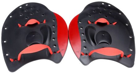 1 Pairs Zwemmen Peddels Professionele Zwemmen Slagen Praktijk Correctie Verstelbare Hand Zwemvliezen Handschoenen Voor Volwassen Kinderen Rood / L