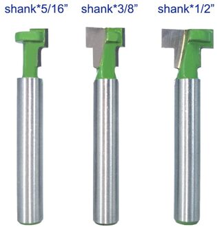 1 Pc 1/4 "Of 6 Mm Schacht T-Slot Cutter Router Bit Set Hex Bolt Sleutel Gat Bits T Slotting Frees Voor Hout Houtbewerking 6mm Shank / 3stk reeks