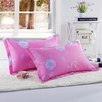 1 Pc 100% Polyester Kussensloop Schoonheid Bloemen Printing Kussensloop Thuis Slaapkamer Kussenslopen 48 Cm * 74 Cm XF340-6 50 11