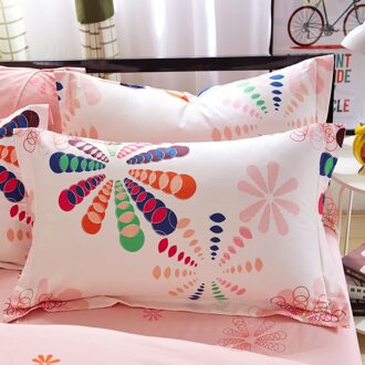 1 Pc 100% Polyester Kussensloop Schoonheid Bloemen Printing Kussensloop Thuis Slaapkamer Kussenslopen 48 Cm * 74 Cm XF340-6 50 39