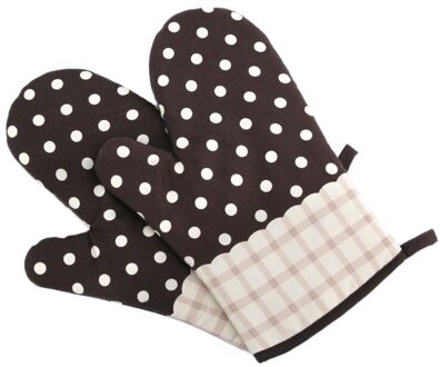 1 Pc 11-Inch Hittebestendige Katoen Gedrukt Ovenwanten Antislip Keuken Bakken Bbq Handschoenen Pannenlap. CF