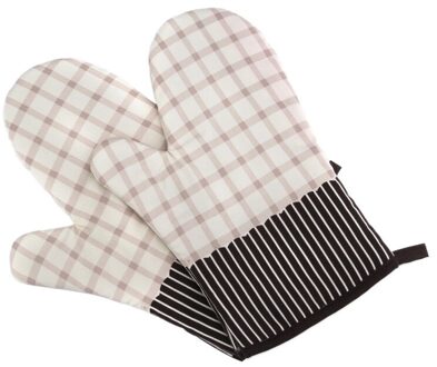 1 Pc 11-Inch Hittebestendige Katoen Gedrukt Ovenwanten Antislip Keuken Bakken Bbq Handschoenen Pannenlap. M