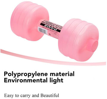 1 Pc 1Kg Body Building Water Fles Dumbbells Gym Oefenmateriaal Yoga Training Sport Vrouwen Gewichtsverlies Fitness Accessoires Roze