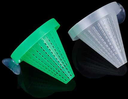 1 PC/2 pcs Aquarium Benodigdheden Plastic Tapered Aquarium Rode Worm Voeden Feeder Trechter Cup Vis Diervoeders tool 2stk wit