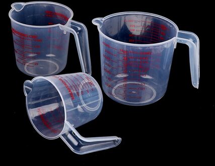1 Pc 250/500/1000 Ml Plastic Clear Maatbeker Kruik Giet Uitloop Oppervlak Keuken Tool Supplies Meten cups 250ml