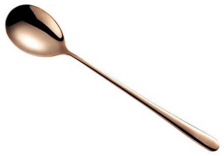 1 pc 304 Rvs Lange Steel Soep Lepel Leuke Volwassen Diner Lepel Vergulde roos goud