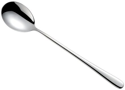 1 pc 304 Rvs Lange Steel Soep Lepel Leuke Volwassen Diner Lepel Vergulde Sliver