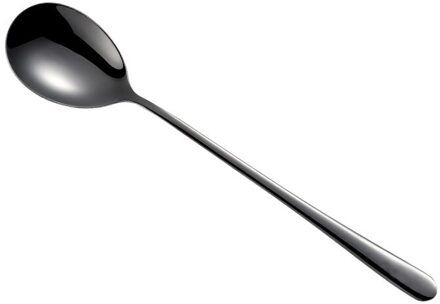 1 pc 304 Rvs Lange Steel Soep Lepel Leuke Volwassen Diner Lepel Vergulde zwart
