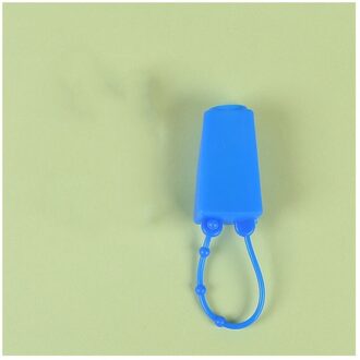 1 Pc 30Ml Draagbare Mini Lege Fles Reizen Hervulbare Fles Siliconen Beschermhoes Handdesinfecterend Sub Fles blauw Silicone Case