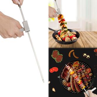 1 pc 37 cm Rvs Kabob Stok Barbecue Spiesjes Vlees Kebab BBQ Grillen Naald Voor Outdoor Camping Picknick BBQ spiesjes
