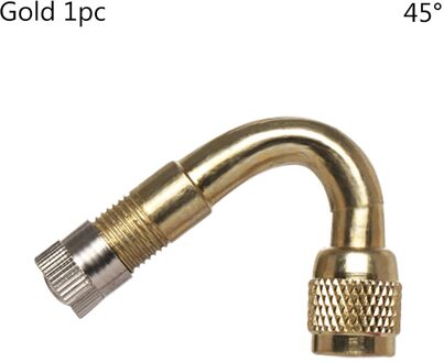 1 Pc 45/90/135 Graden Hoek Messing Air Tyre Ventiel Met Extension Adapter Auto Vrachtwagen Motorfiets fietsen Accessoire goud 45