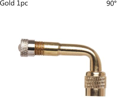 1 Pc 45/90/135 Graden Hoek Messing Air Tyre Ventiel Met Extension Adapter Auto Vrachtwagen Motorfiets fietsen Accessoire goud 90