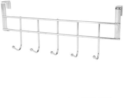 1 Pc 5 Haken Rvs Kleerhaken Deur Badkamer Keukenkast Trekken Slaapkamer Handdoek Hanger Opknoping Lus Organizer