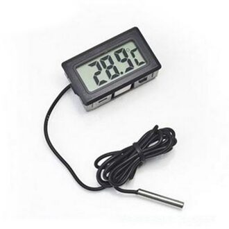 1 Pc 5 M Praktische Mini Thermometer Huishoudelijke Temperatuur Meter Digitale Lcd Display Gratis Bezorging 1m zwart