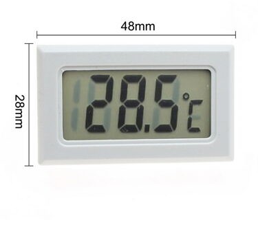 1 Pc 5 M Praktische Mini Thermometer Huishoudelijke Temperatuur Meter Digitale Lcd Display Gratis Bezorging wit zonder lijn