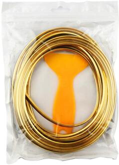 1 Pc 5 Meter Auto Interieur Verlichting Auto Led Strip Guirlande El Wire Rope Tube Line Flexibele Neon Licht Auto decoratieve Verlichting Goud
