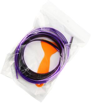 1 Pc 5 Meter Auto Interieur Verlichting Auto Led Strip Guirlande El Wire Rope Tube Line Flexibele Neon Licht Auto decoratieve Verlichting Paars