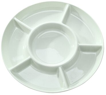 1 Pc 6-Compartiment Voedsel Opslag Lade Gedroogd Fruit Snack Plaat Voorgerecht Serveerschaal Voor Party Candy Gebak Noten schotel groen