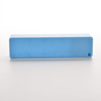 1 Pc 6 Kleuren Plastic Power Bank Doos 18650 5V 1A Externe Batterij Pack Charger Case Voor Mobiele Telefoon tabletten Backup Power Blauw