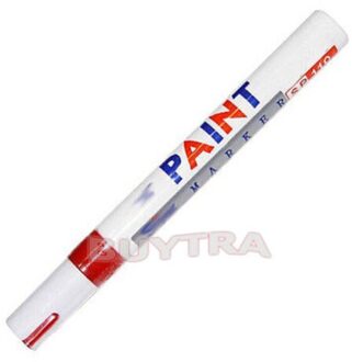 1 Pc 7 Kleuren Rubber Metalen Waterdichte Permanente Autobanden Tread Paint Marker Pen rood