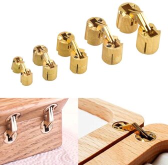 1 Pc 8-18Mm Koper Messing Meubels Scharnieren Cilindrische Verborgen Kabinet Verborgen Onzichtbare Deur Scharnieren Voor Hardware doos 12mm