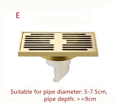 1 pc 9*14 cm Europese Messing Afgewerkt Grote Verplaatsing Badkamer Balkon Deodorant Afvoerputje