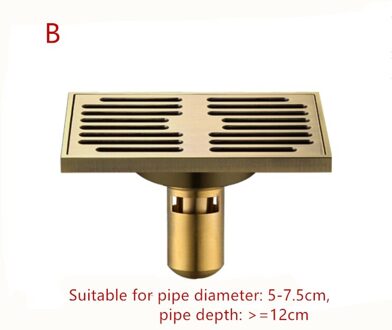 1 pc 9*14 cm Europese Messing Afgewerkt Grote Verplaatsing Badkamer Balkon Deodorant Afvoerputje