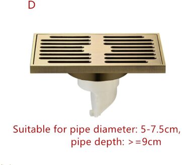 1 pc 9*14 cm Europese Messing Afgewerkt Grote Verplaatsing Badkamer Balkon Deodorant Afvoerputje