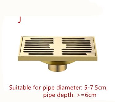 1 pc 9*14 cm Europese Messing Afgewerkt Grote Verplaatsing Badkamer Balkon Deodorant Afvoerputje