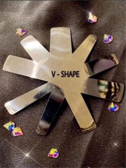 1 Pc 9 Maten Franse Witte V-Vorm Cut Nagels Manicure Edge Trimmer Vormige Rvs Line Tools Diy nail Acryl Cutter C #11 V-vorm zilver