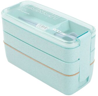 1 Pc 900 Ml Lunch Box 3 Layer Tarwe Stro Dozen Magnetron Gerechten Voedsel Opslag Container Lunchbox 02