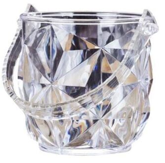 1 Pc Acryl Bar Ijsemmer Twee Handgrepen Champagne Emmer Wijn Emmer Spit Wijn Vat Container Ktv Club Bar Benodigdheden