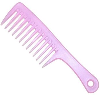 1 Pc Anti-Statische Grote Grove Kam Kappers Kam Vrouwen Opknoping Gat Handvat Grip Krullend Haar Haarborstel Beauty kammen 1 stk E